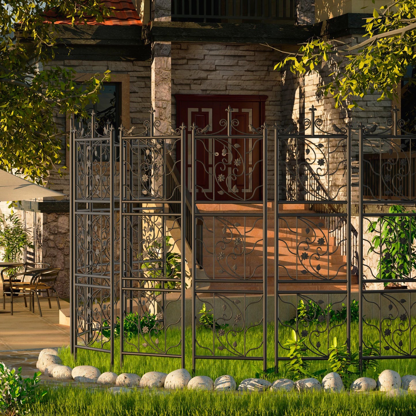 Metal Garden Trellis Tall Plant Climbing Lattice Fence Rustproof for Vegetables Grapes and Flowers