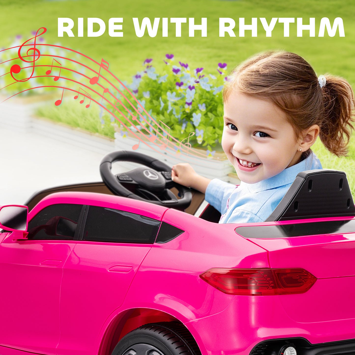 AIYAPLAY Mercedes-Benz GLC Licensed Kids Ride on Car with Remote Control, Soft Start, MP3, LED Headlights