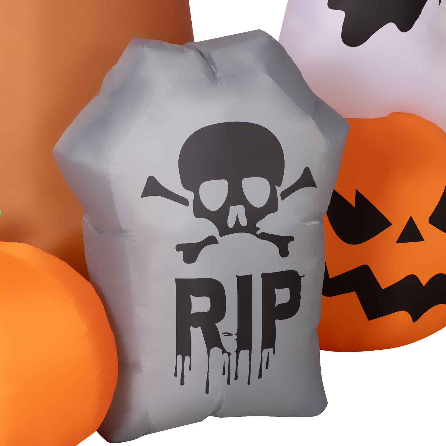 7.9FT Tall Halloween Inflatable Ghost Tree with Pumpkins, White Ghosts and Tombstone, Blow-Up Outdoor Halloween Decoration for Lawn, Garden, Party