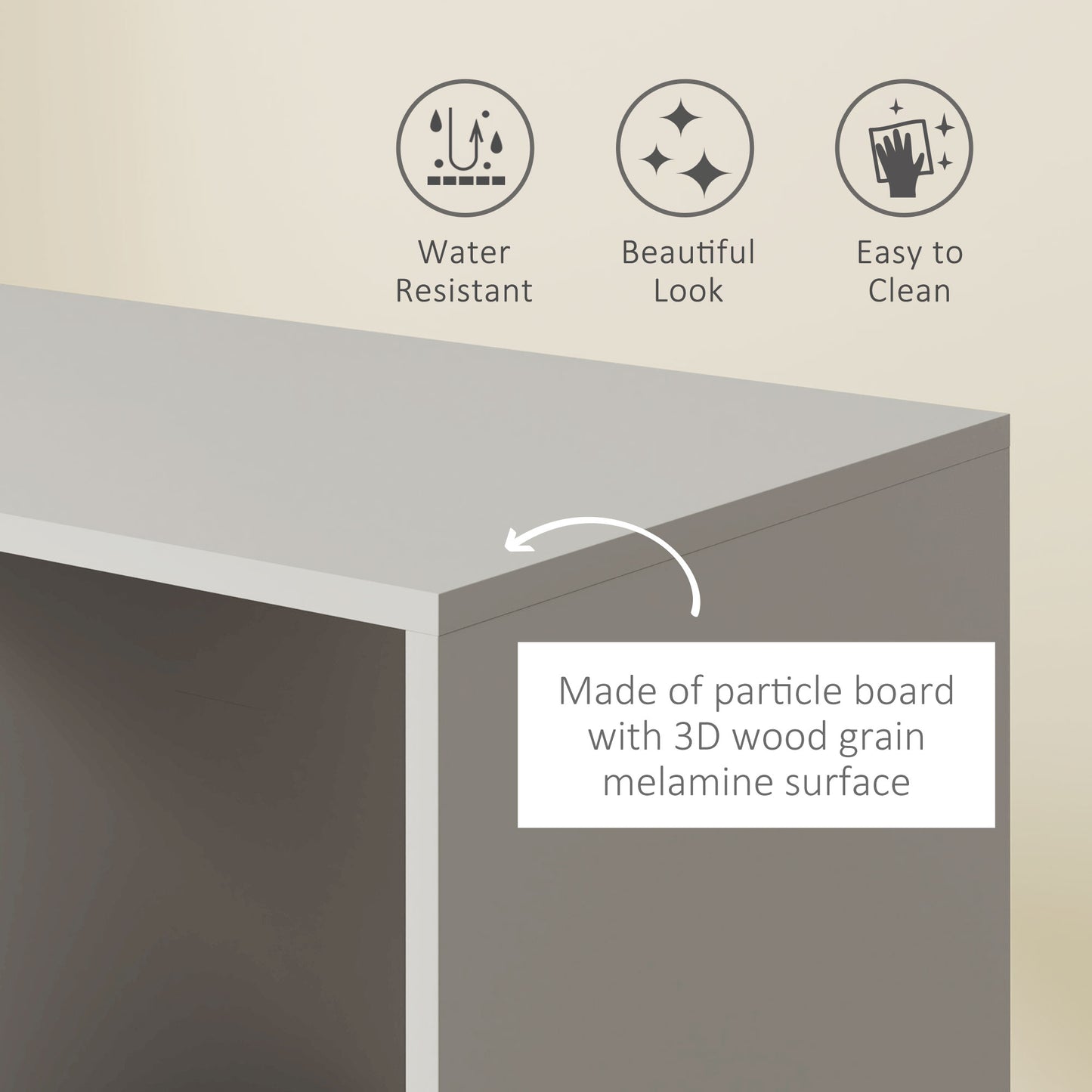 Open Wardrobe for Bedroom, Small Wardrobe on Wheels W/ Clothes Rail, Storage Shelves, Mobile Garment Rack Cloakroom, Hallway, Grey