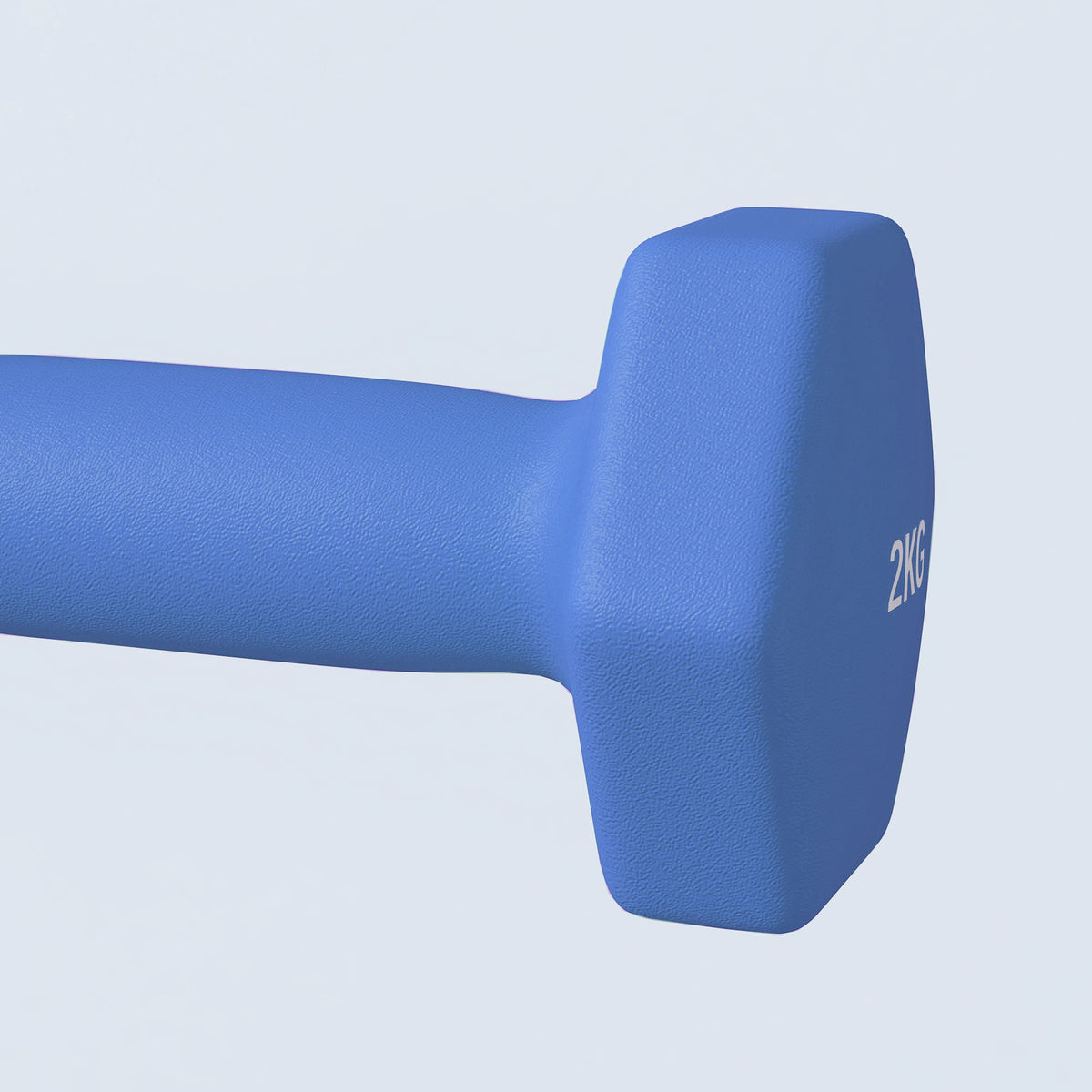 SPORTNOW 2x2kg Hexagonal Dumbbell Set | Blue | 16x7.5x7.5cm Each | Ø3.3x11cm Handle | Plastic-Coated | Non-Slip Grip | Anti-Roll Hex Design | Floor-Safe | Home Gym Workout