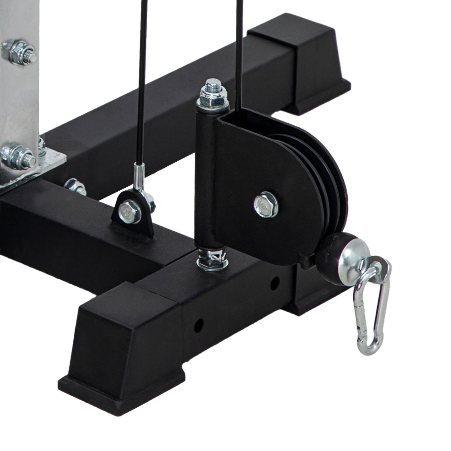 Multi Home Gyms with Cable Pulley System, Cable Crossover Machine with 4 Handles for Full Body Strength Training, Power Rack, Black