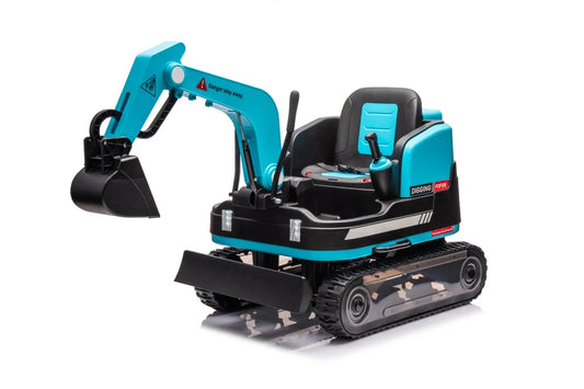 24V Mini Electric Digger Ride-On | Kids Excavator with Scoop, Remote & LED Lights