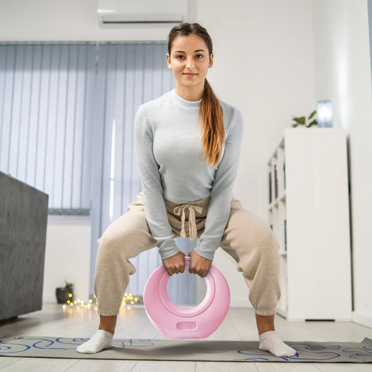 SPORTNOW 12kg Kettlebell, Soft Kettle Bell with Wide Handle for Home Gym Weight Lifting and Strength Training, Pink