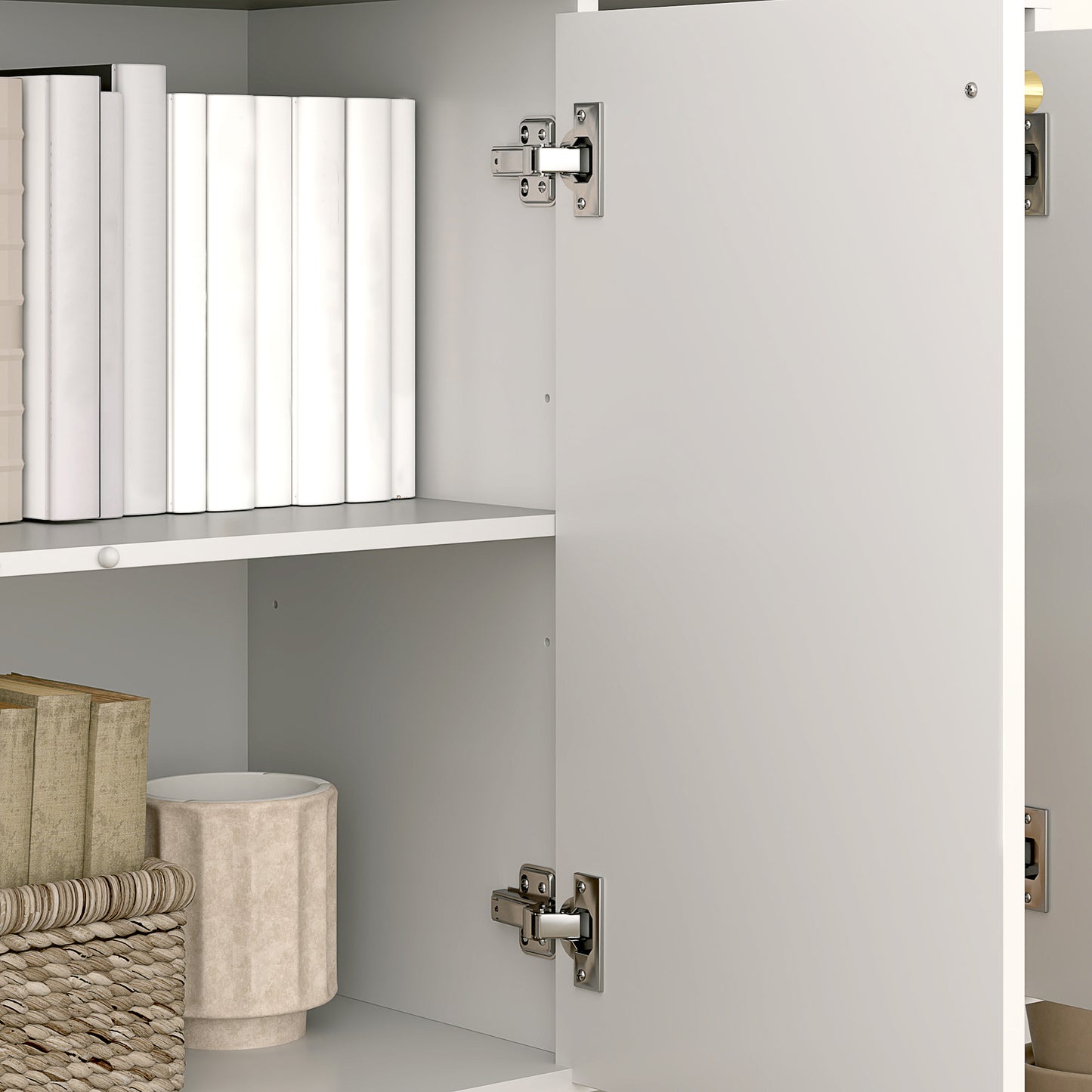 3-Door Sideboard Storage Cabinet - White