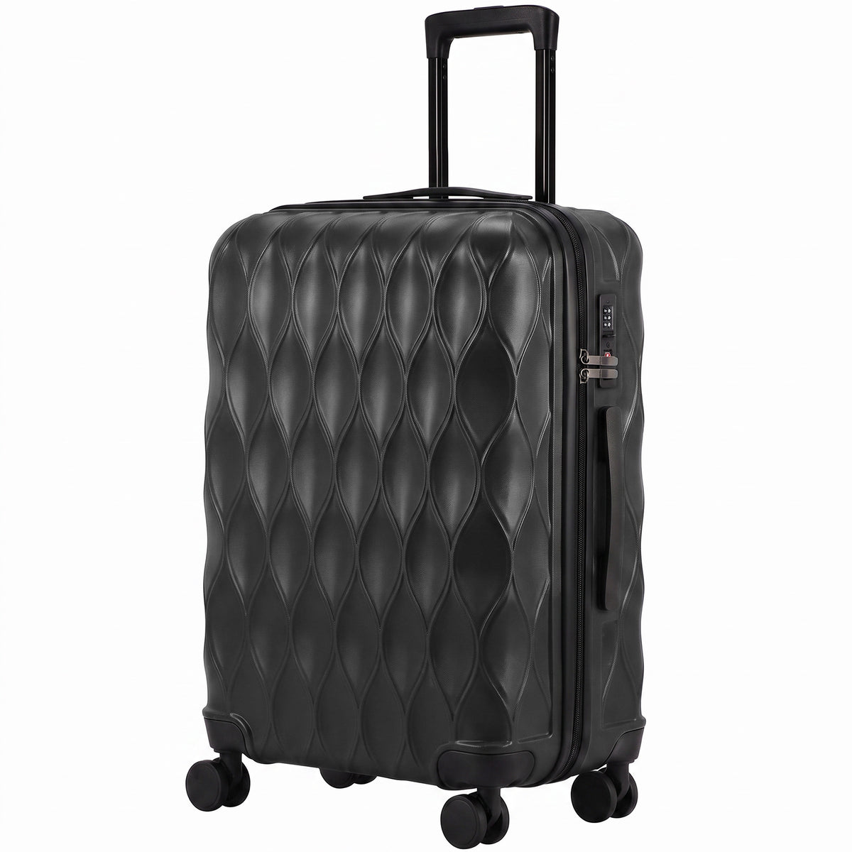 2-Piece Hard Shell Luggage Set | TSA Lock with USB Port | 20 & 12 Inch Spinner Suitcases | 41L + 14L Capacity | Green or Black