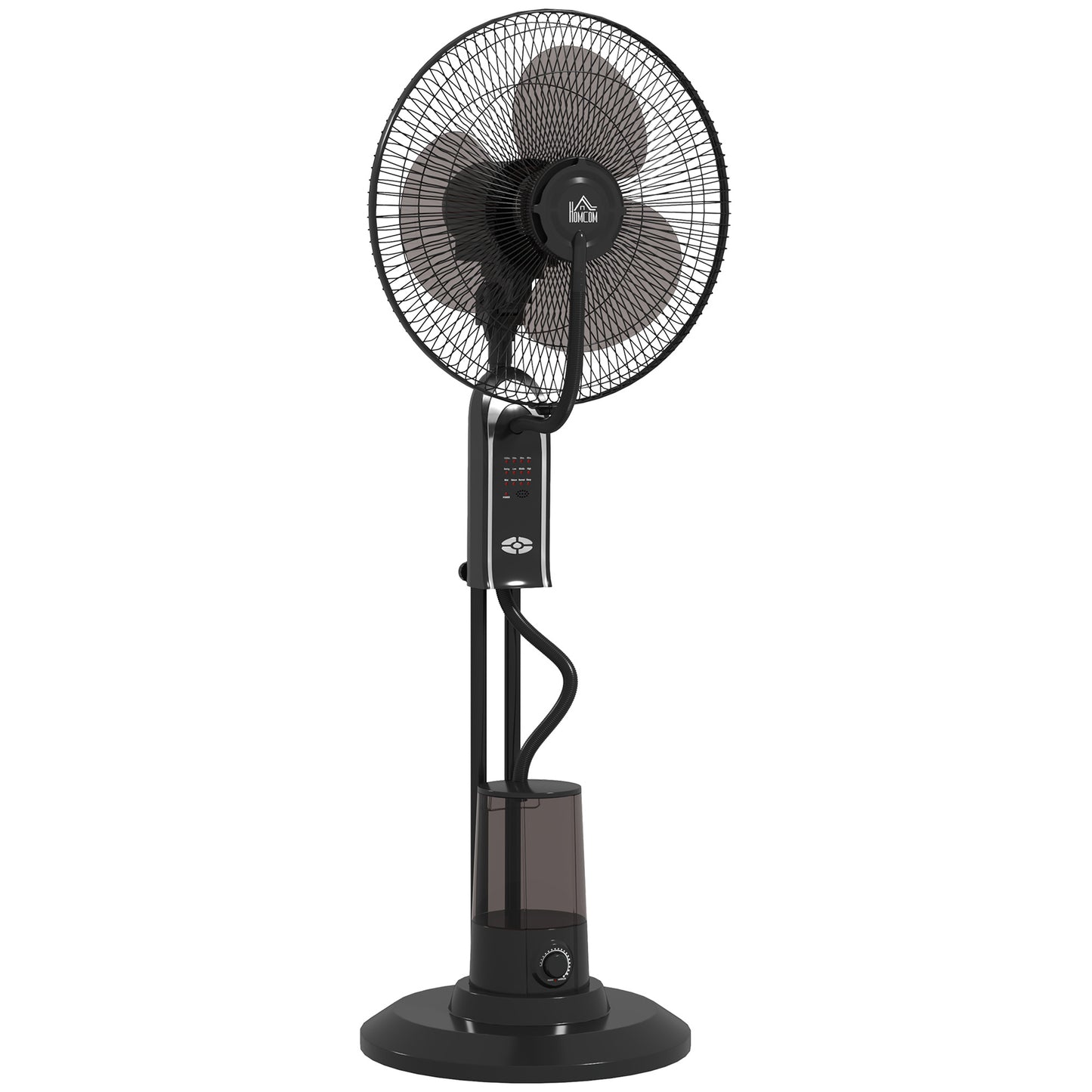 Pedestal Fan with Water Mist Spray, Spray Misting Fan with 70° Oscillation, Tilt Head, 3 Speeds, 3 Modes, Adjustable Mist, 3.2L Water Tank, 120 cm