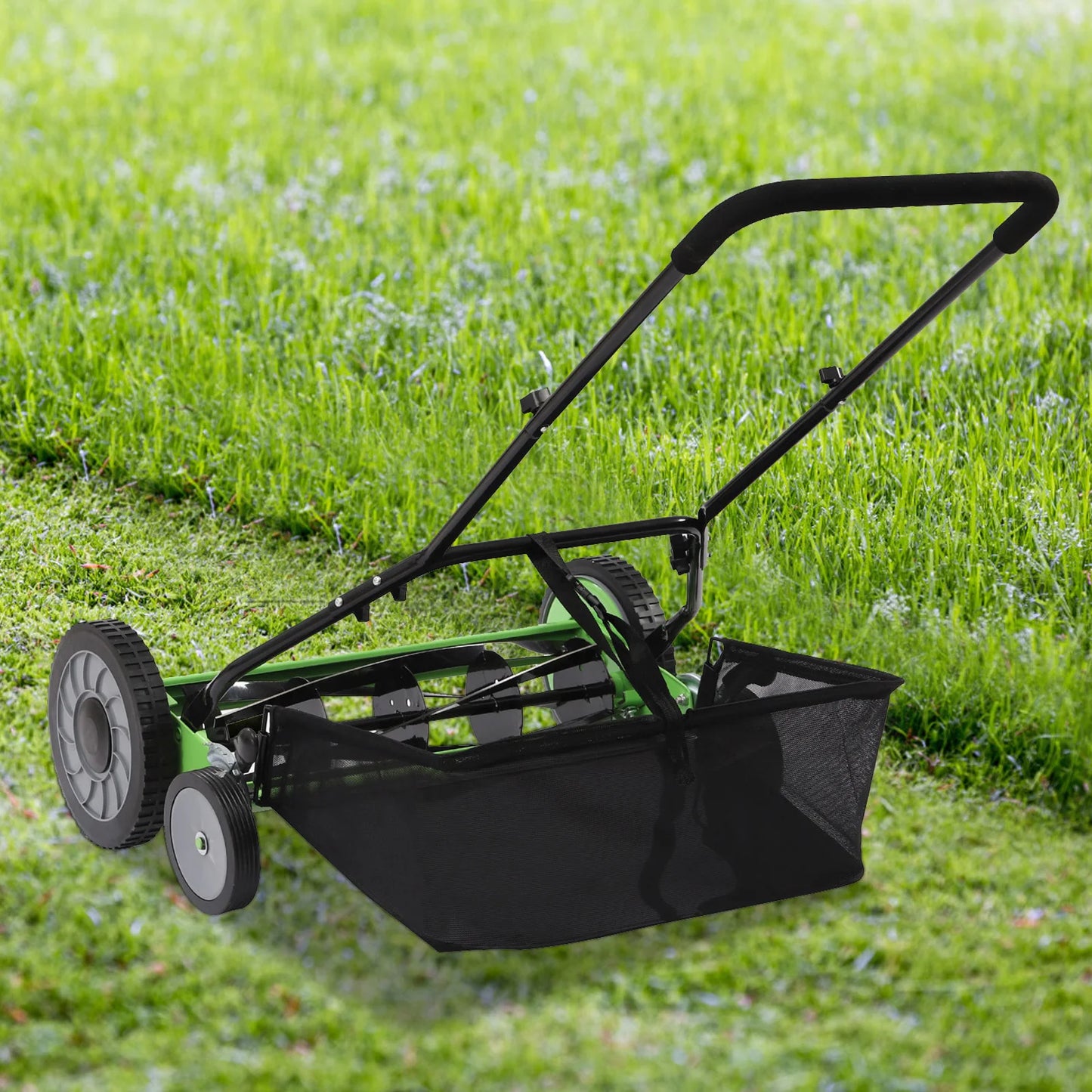 Reel Manual Retro Vintage Style Mower Walk-behind Lawn Mower With Grass Catcher For Lawn Mowing in Villas and Parks