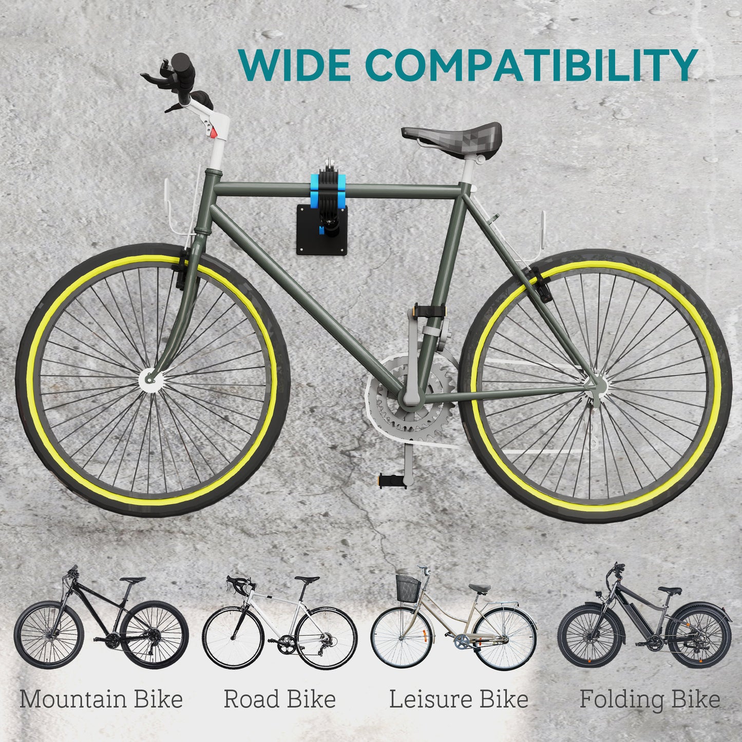 Bike Repair Stand, Wall Mount Bicycle Repair Rack with Adjustable Clamp Maintenance Rack for Road Mountain Bike Workstand