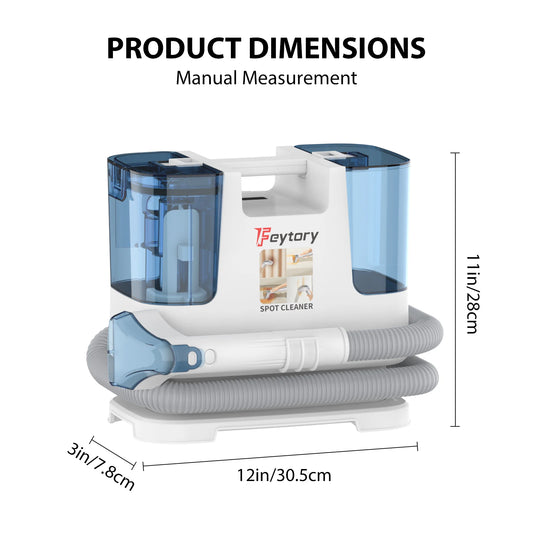 Spot Cleaner, for Stains, Spills & Pet Messes, Suitable for Car, Sofa, Upholstery, Compact, Handheld Cleaning Machine 600Ml