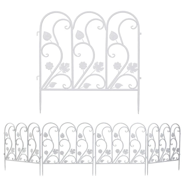 5 Pack Outdoor Metal Fencing Trellis Lawn Edging Animal Dog Barrier For Lawn Landscape Flower Bed Vegetable Fence