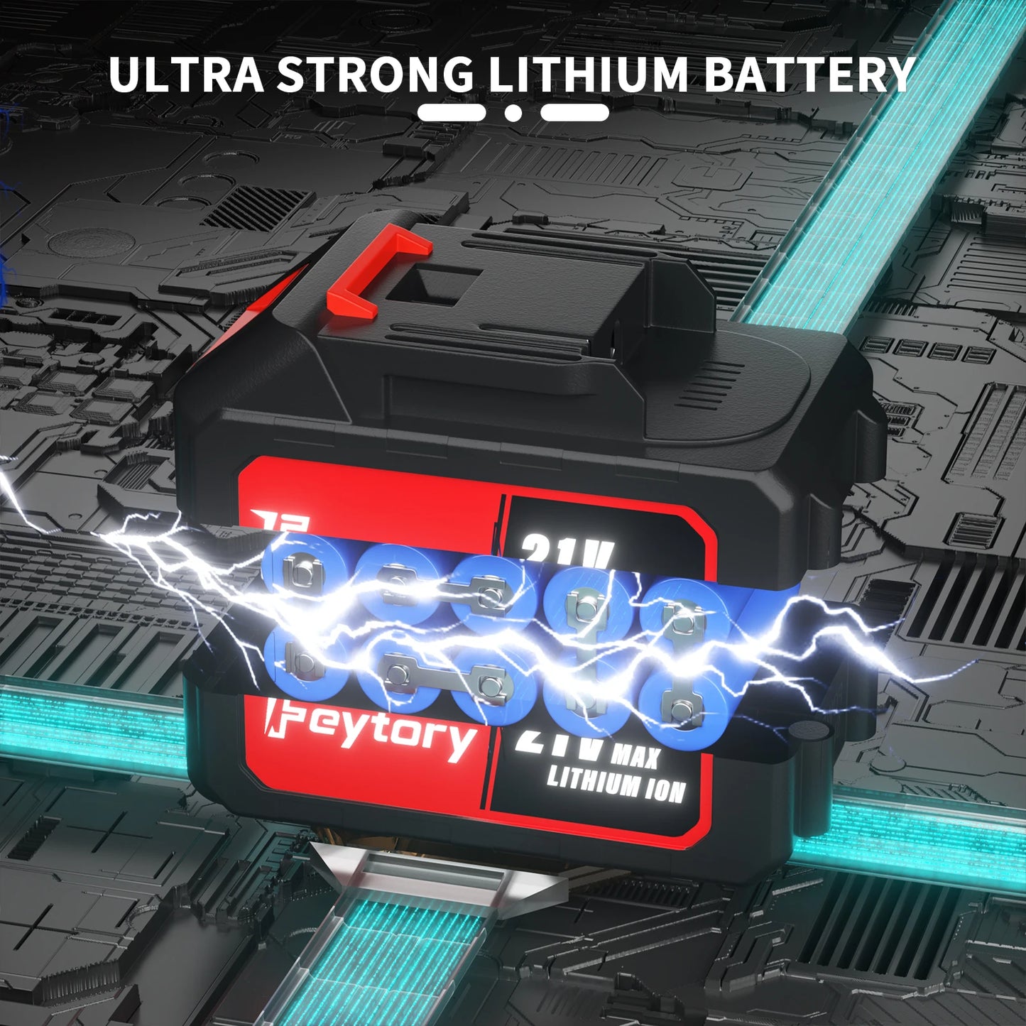 Cordless Electric Impact Drill Wrench 1/2" Brushless Power Impact Gun, 1500N.M with 4 Sockets & 12 Piece Screwdriver Bits