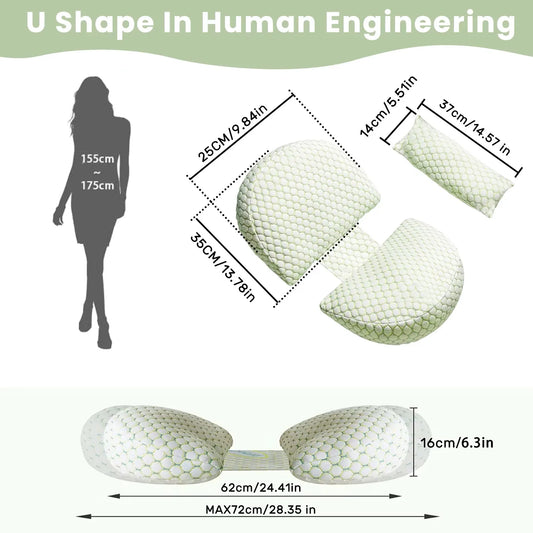 Pregnancy Pillow For Pregnant Women, Soft Body Pillow, Support for Back, Hips, Legs,Maternity Pillow Cushion Sleeper Helper