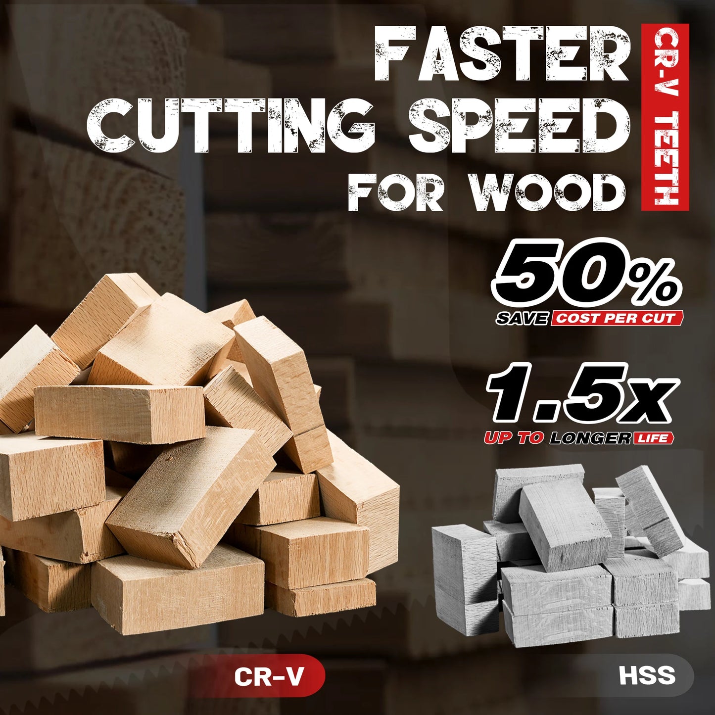 EZARC Oscillating Saw Blades, Cr-V Teeth Oscillating Multitool Blades, Precision Cutting Blades for General Cutting, Woodworking