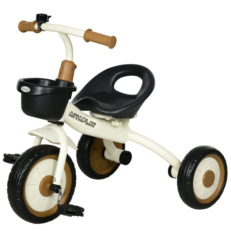 AIYAPLAY Kids Trike, Tricycle, with Adjustable Seat, Basket, Bell, for Ages 2-5 Years