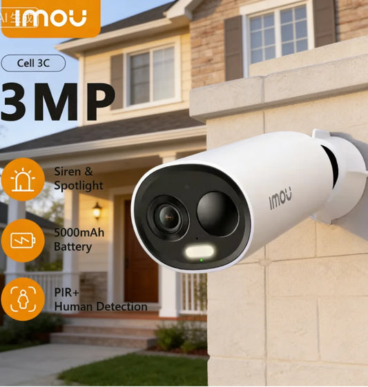 IMOU Cell 3C 3MP Battery Powered Security Camera Outdoor Wireless WIFI Camera Two-Way Talk Surveillance Camera IP66 Weatherproof