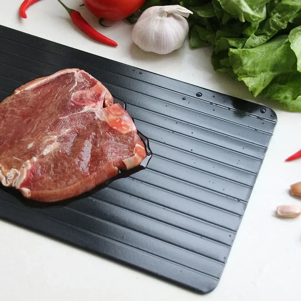 Aluminium Fast Defrosting Tray Frozen Meat Quick Thawing Fresh Healthy Rapid Defrost Plate Food Gadget Kitchen Tool