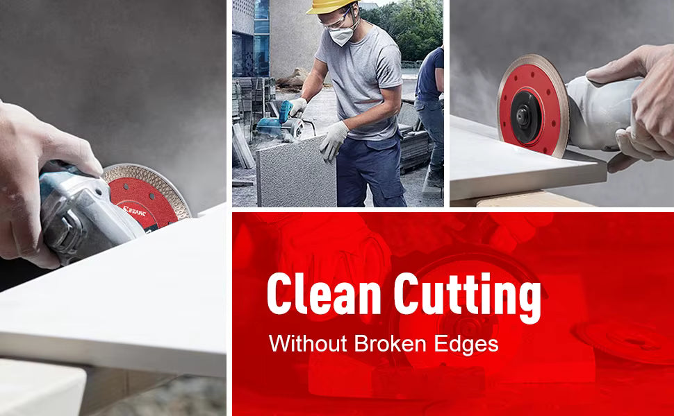 EZARC 115MM Super Thin Diamond Saw Blades 2 Pieces For Angle Grinder Diamond Tile Blade for Cutting Ceramic Granite Marble Tile