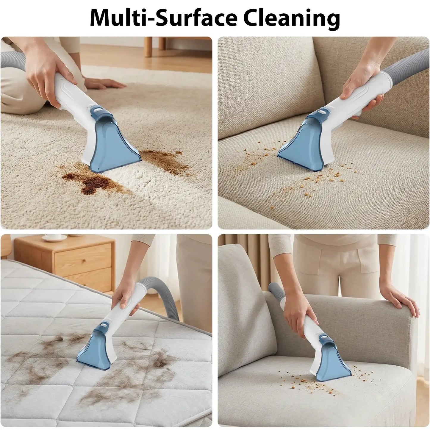 Spot Cleaner, for Stains, Spills & Pet Messes, Suitable for Car, Sofa, Upholstery, Compact, Handheld Cleaning Machine 600Ml