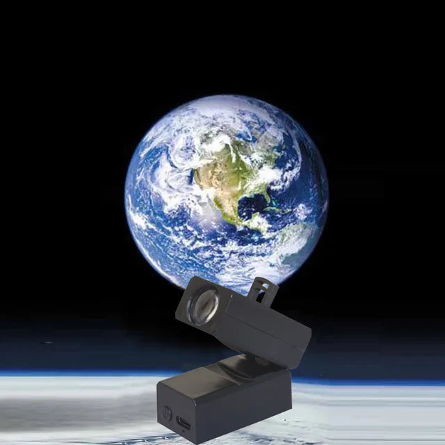 Earth Moon Projection Lamp Rechargeable Star Projector Planet Projector Background Atmosphere Led Night Light Kids Bedroom Decor