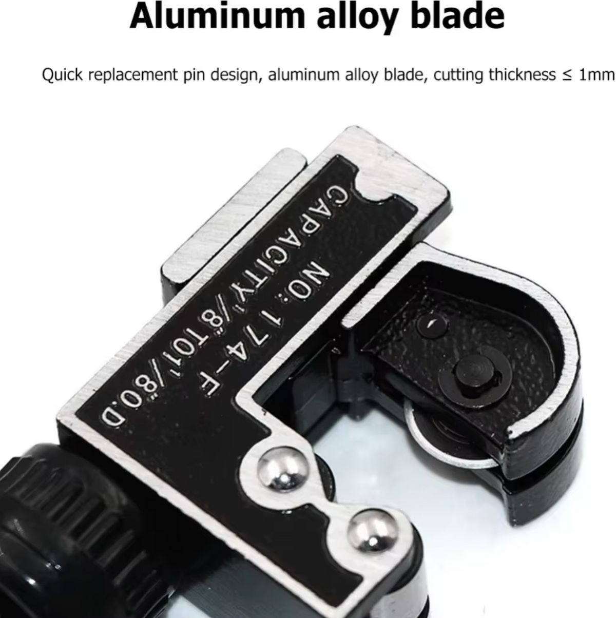 Mini Manual Pipe Tube Cutter 3-28mm | Alloy Steel & Aluminium Alloy Blade | Cuts Copper Brass Aluminium Plastic | Rotary Handle | 73x50x24mm | Plumbing HVAC DIY