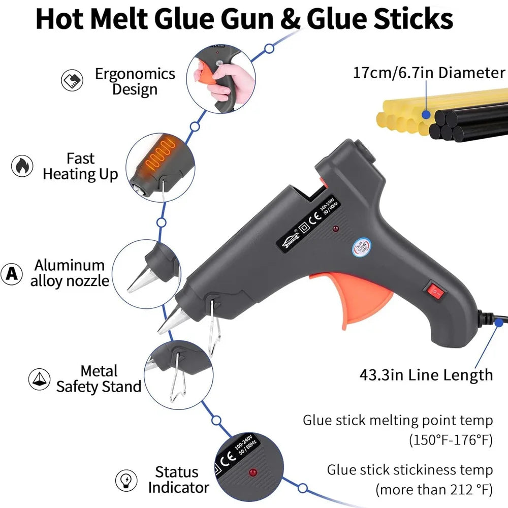 Super PDR Tool Kit, Professional Dent Puller Repair Kit,Complete Auto Body Hail With Glue Gun PDR Light