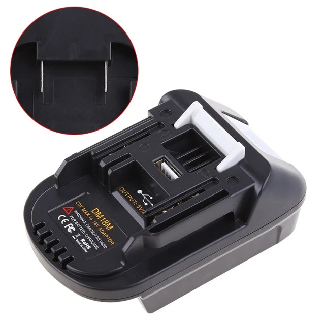 Electric Tools Power Battery Adapter DM18M Compatible For DEWALT DCB200 20V Lithium For Makita Bl1830 Bl1850 Converter Connector