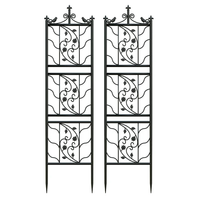 Metal Garden Trellis Tall Plant Climbing Lattice Fence Rustproof for Vegetables Grapes and Flowers