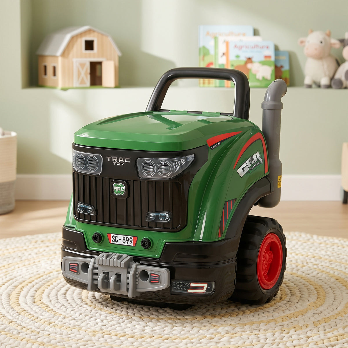Kids Truck Engine Toy | Green Pretend Play Mechanic Workshop with 55 Accessories