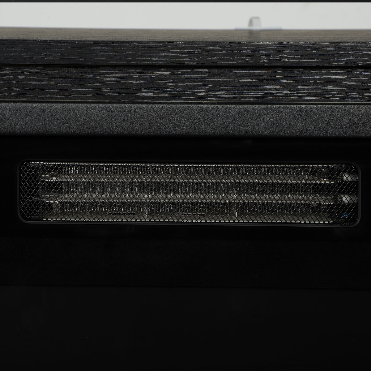 Electric Fireplace TV Stand | TVs up to 70 Inch | 150cm Black Fluted Storage Unit | 900W/1800W, 12 Flame Colours & Remote