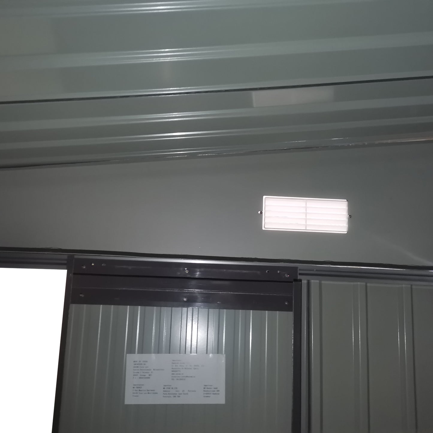 Outsunny 3.3 x 2.68m Corrugated Metal Outdoor Garden Storage Shed - Black