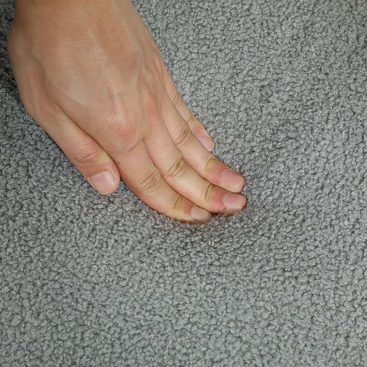 Teddy Fleece Storage Ottoman - Grey