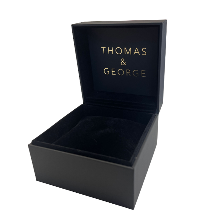 Thomas & George Norway Black Edition Automatic Skeleton Watch | 42mm Black Alloy Case & Open-Work Dial | Flexible Silicone Strap | Optional Luxury Box