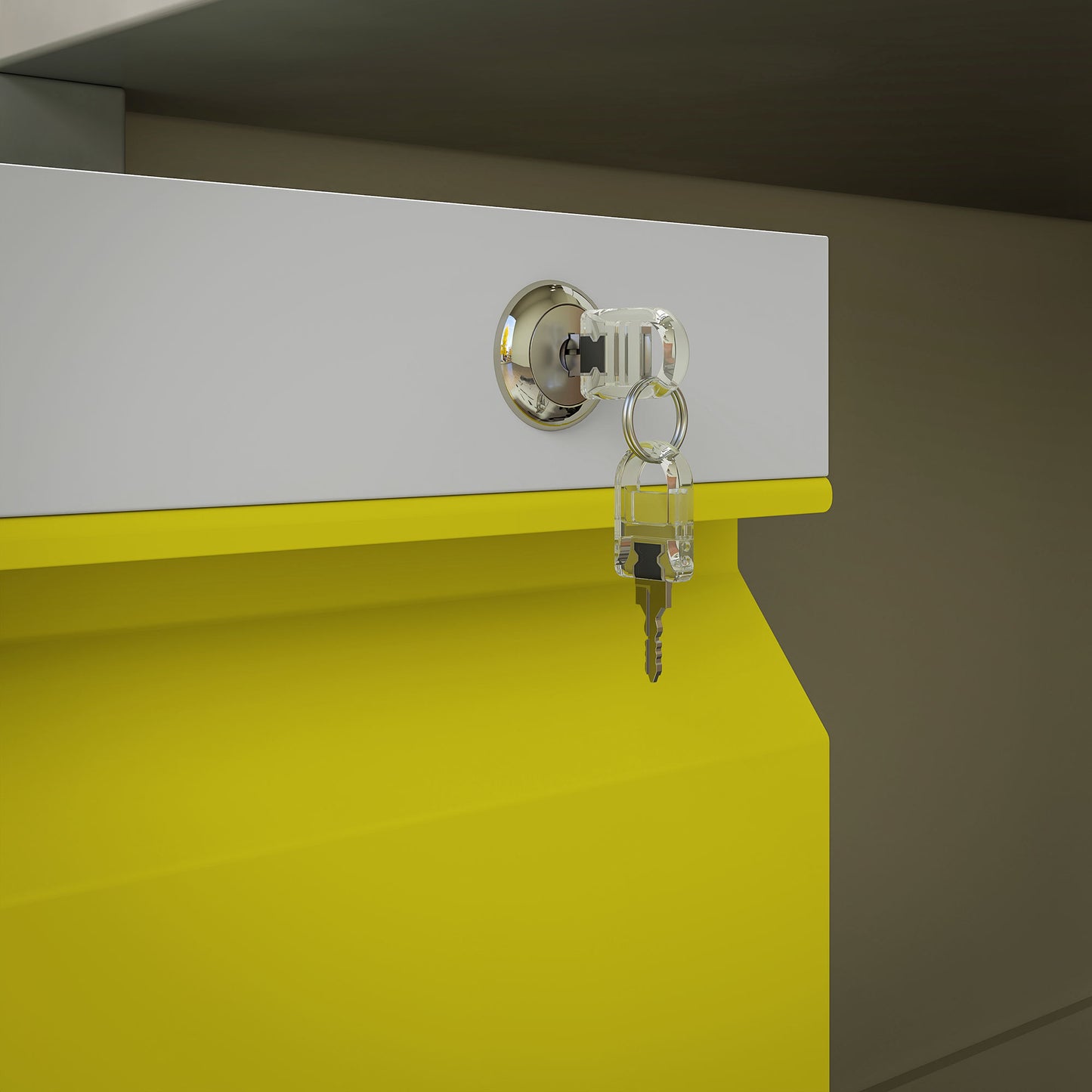 Vinsetto 3 Drawer Filling Cabinet, Mobile Metal File Cabinet with Anti-tilt Design for Letter, A4, Legal Size