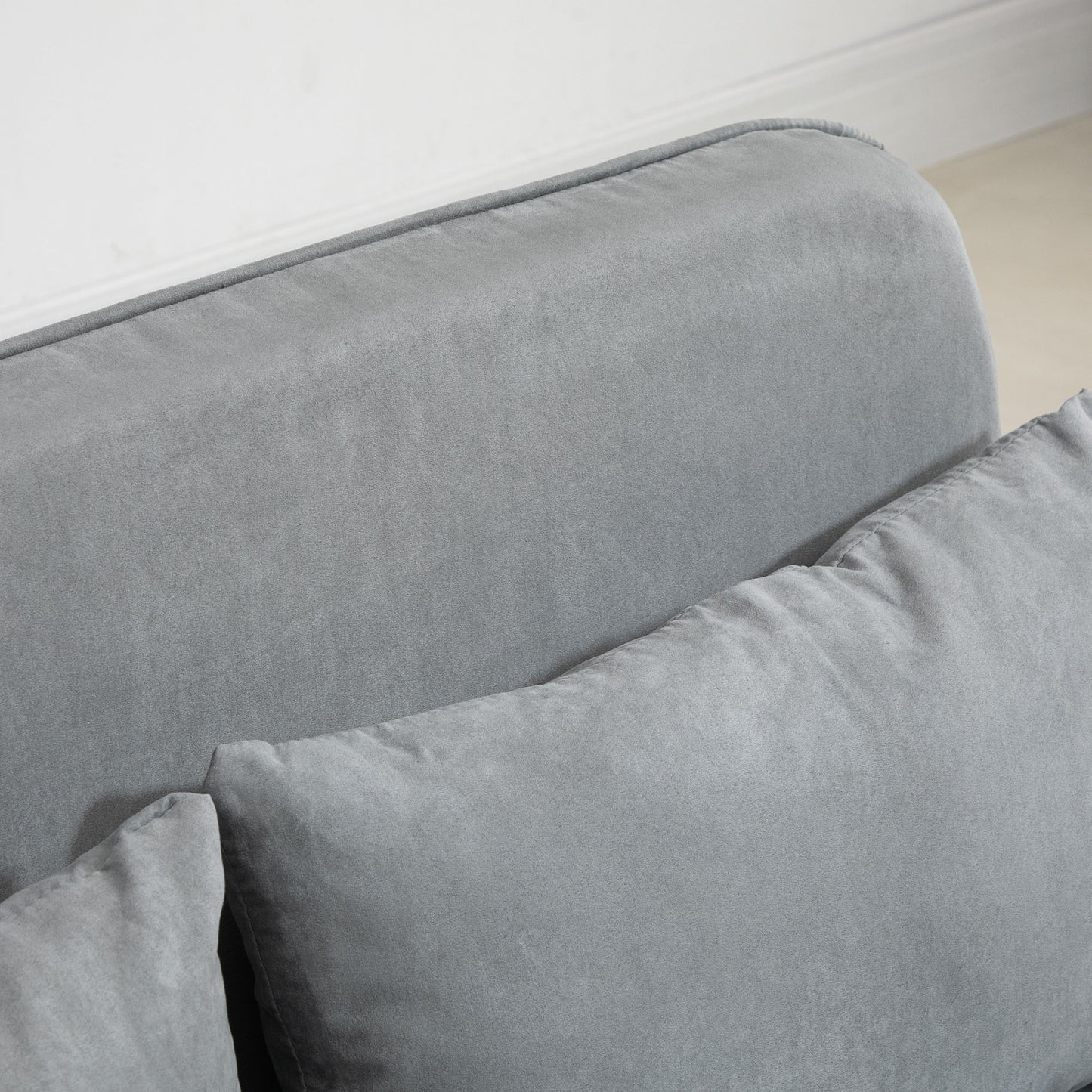Two-Seater Click-Clack Sofa Bed - Light Grey