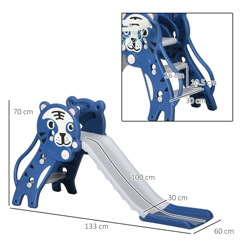 AIYAPLAY 2 in 1 Baby Slide for Indoor Use with Basketball Hoop, Basketball, for Ages 18-36 Months