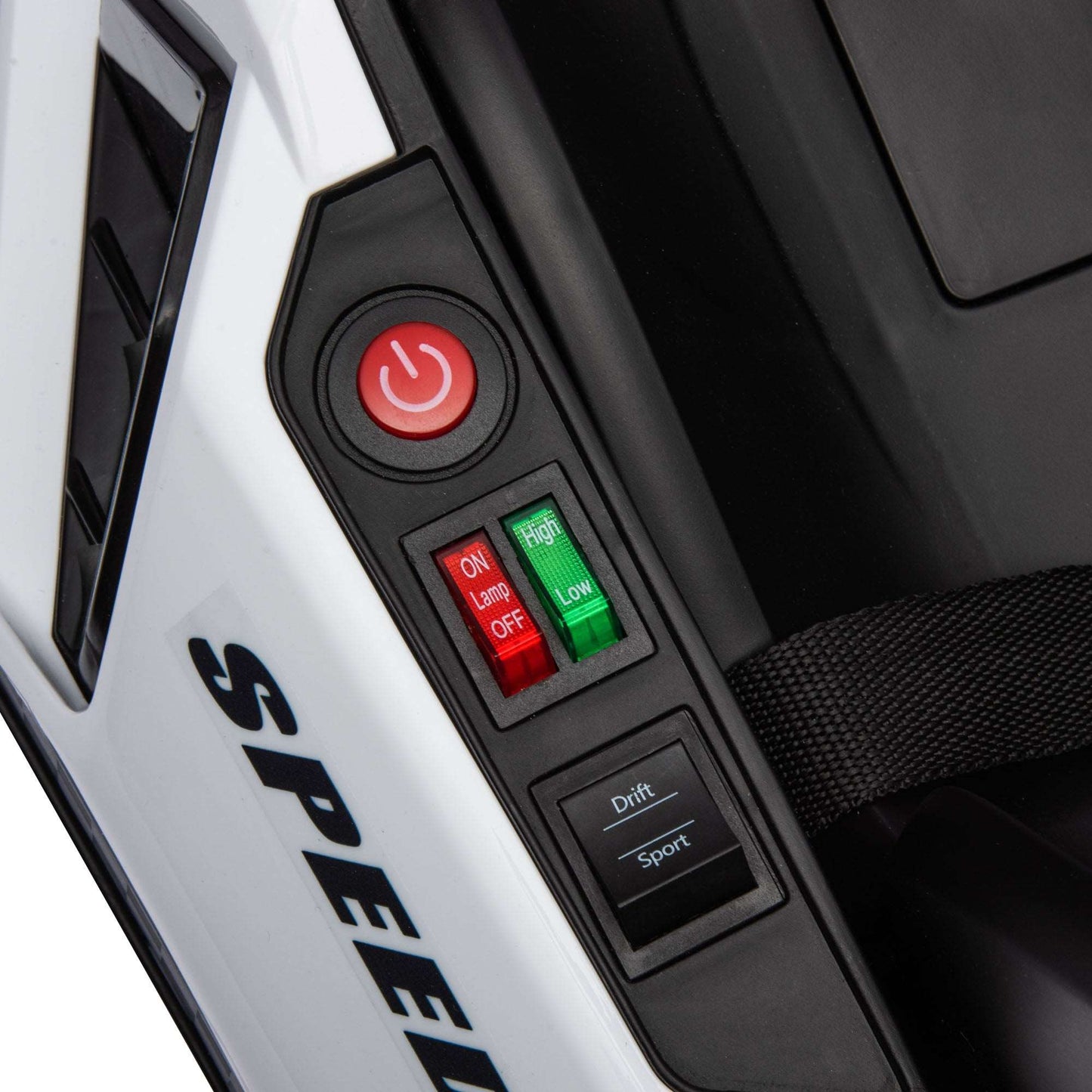 24V Electric Go Kart for Kids with Adjustable Seat for 6-12 Years Old, White