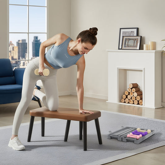 6Kg Dumbbell Set, Fitness Weight Set for Men and Women, Home Gym Workout, Pink, Purple, Brown