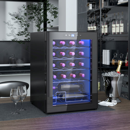 20 Bottle 5-18℃ Countertop Wine Fridge - Black