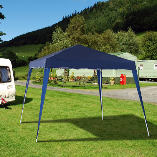Outsunny 3 M x 3 M Base/ 2.5 M x 2.5 M Top Pop Up Camping Gazebo with Carry Bag, Height Adjustable Party Tent Instant Event Shelter