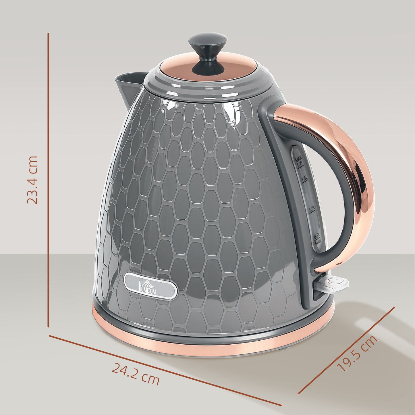 3kW Rapid Boil Honeycomb Kettle - Grey