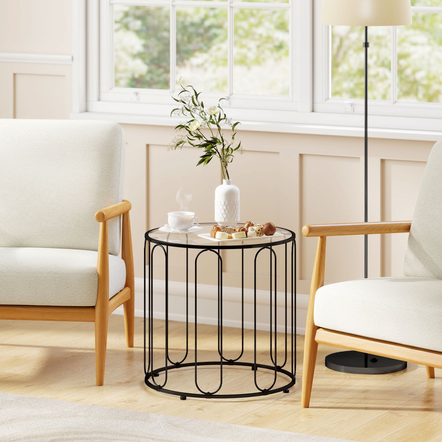 Elliptical Cut-Out Nesting Tables - Black