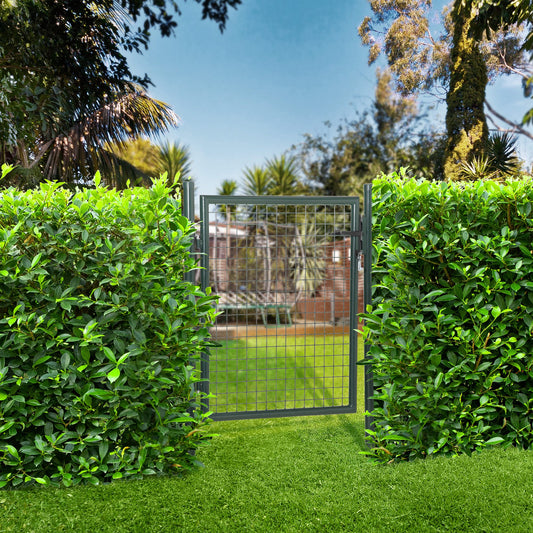 Green Steel Garden Gate with Lock and 3 Keys 97 x 150cm, Green