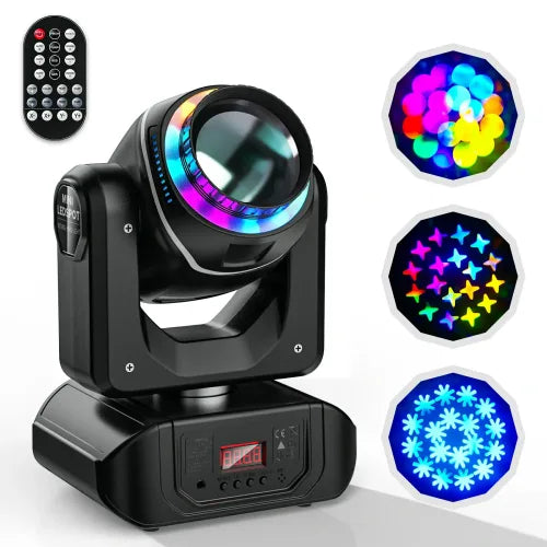 Moving Head LED Light RGBW Gobo Beam Stage Lighting DJ Disco DMX512 120W 18Prism