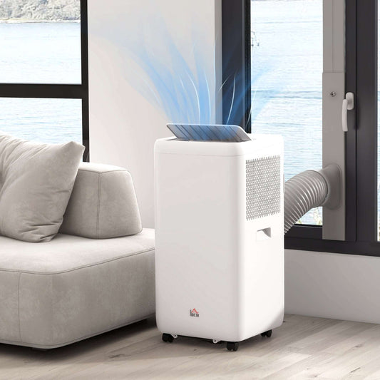 12,000 BTU Mobile Air Conditioner for Room up to 28m², with Dehumidifier, Auto & Sleep Mode, 24H Timer, Wheels