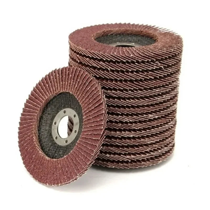 10 Pieces 16*100Mm Flap Sanding Discs 40/60/80/120 Grit Grinding Wheels Blades Angle Grinder 16Mm Hole