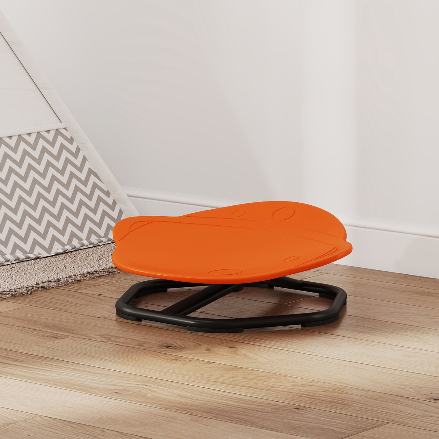 AIYAPLAY Planet-Shaped-kids Swivel Chair, Sensory Spinning Chair for Balance, Coordination Training, Orange / Red