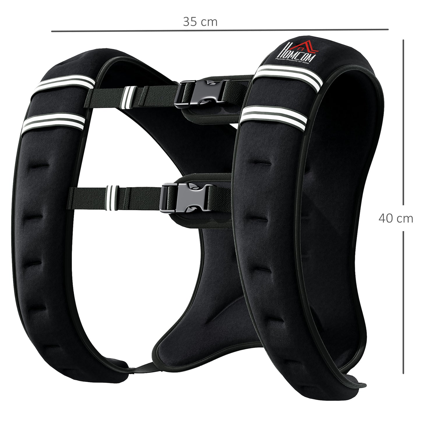 5KG Weighted Vest, Running Weight Vest with Adjustable Straps, Convenient Pocket and Reflective Strips, for Men and Women Cardio Exercise Strength Training Workout
