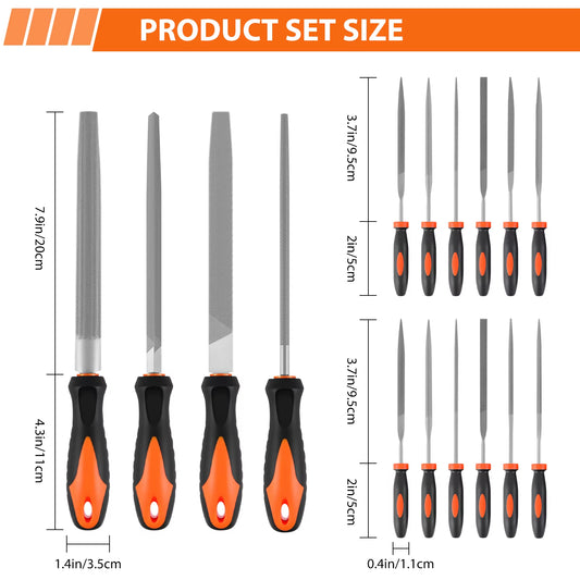 17 Piece Metal File Set, Professional Files Tools, Premium Metal Files With Suitcase, Perfect for Wood, Metal & DIY Project
