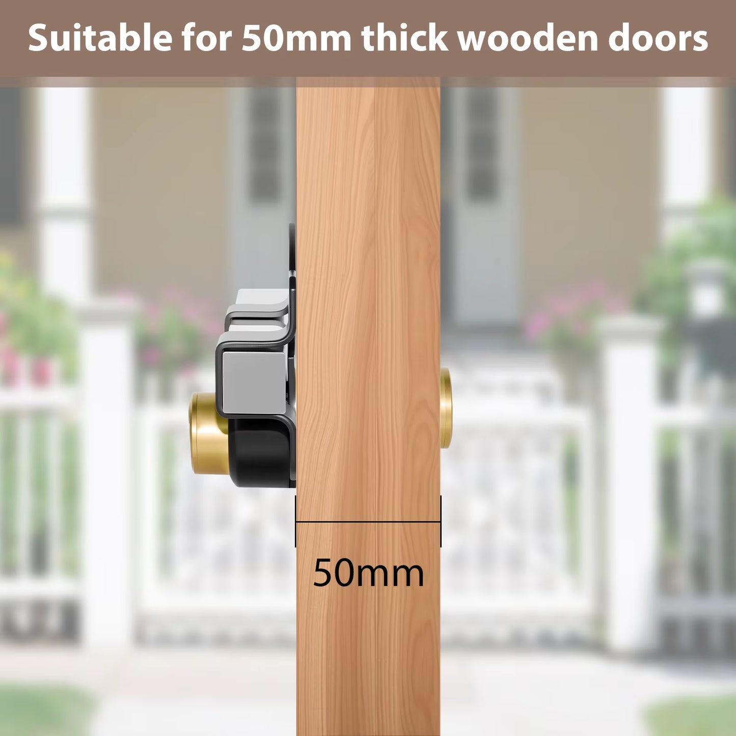 Throw Gate Lock 50mm Both Side Door Lock Stainless Steel Grade Lockable With Rear Double Locking For Yard Garden Doors & 5 Keys